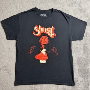 Ghost Band Tee Global Shirt Adult L Dove Red New York Black Crew Neck SS